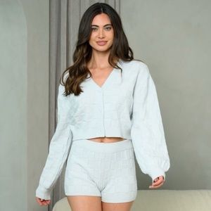 Cozy short sweater set